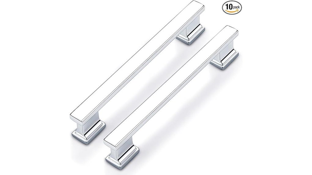 polished chrome 5 inch cabinet handles