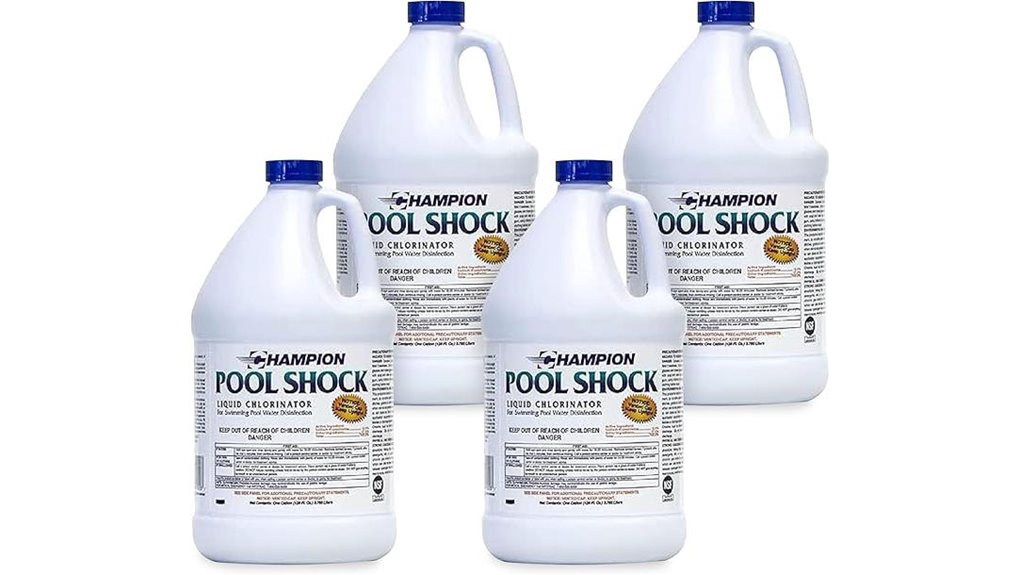 pool shock four gallon pack