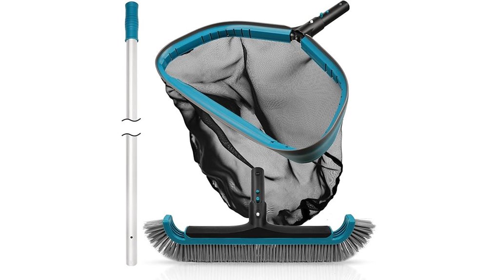 pool skimmer pole brush kit