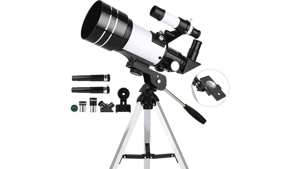 portable 70mm refractor telescope