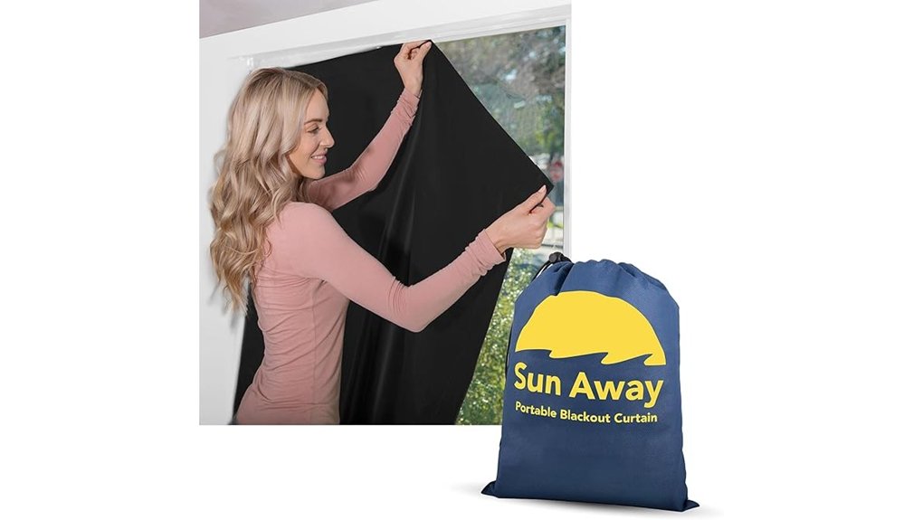 portable blackout curtain with suction cups