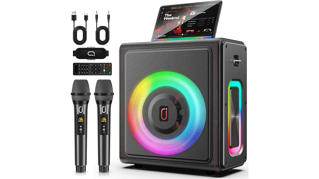 portable bluetooth karaoke speaker set