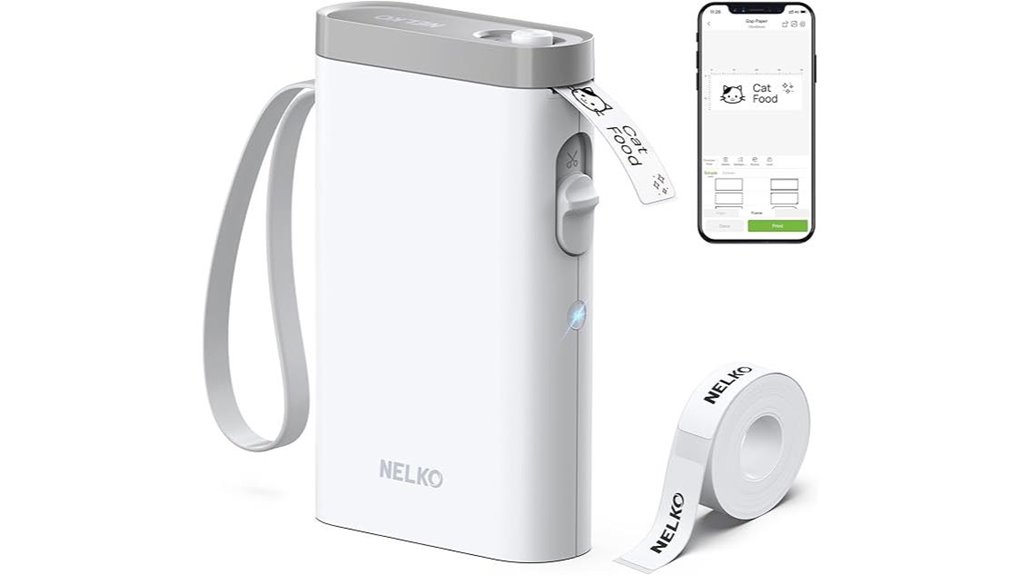 portable bluetooth mini labeler white