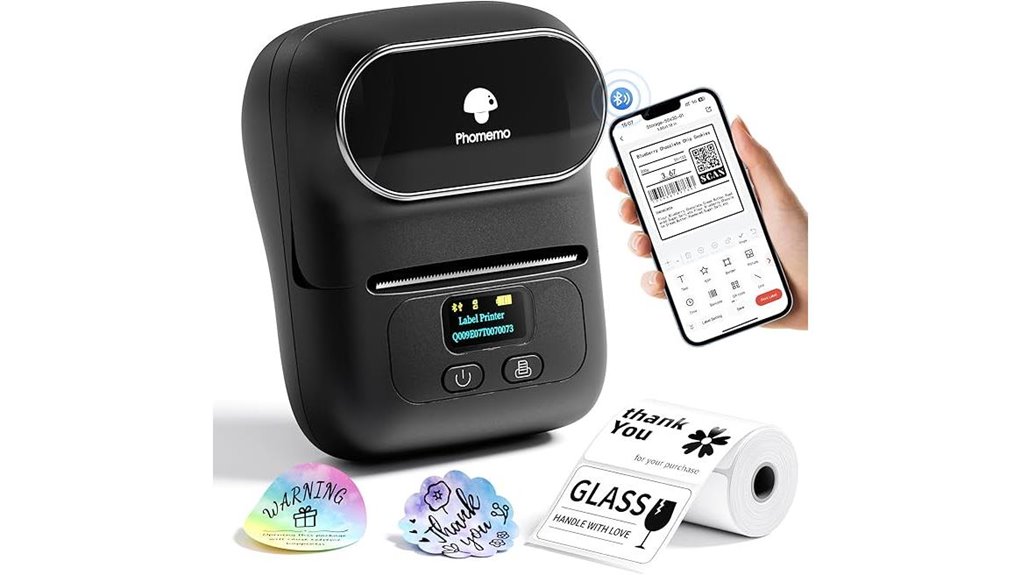 portable bluetooth thermal label printer