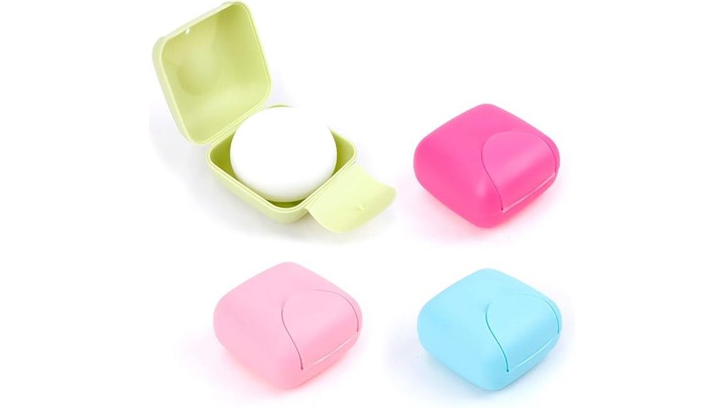 portable candy colored soap containers