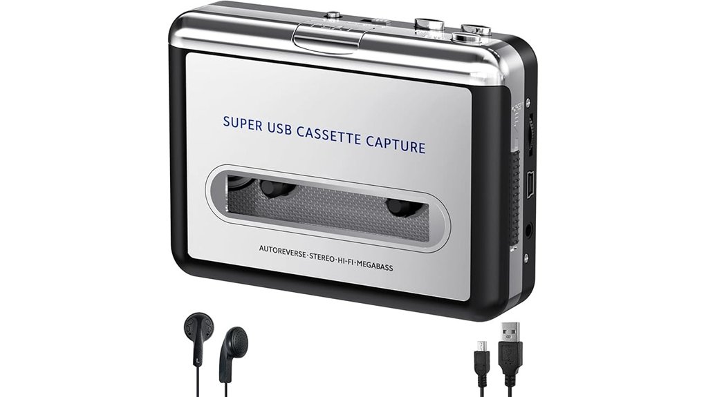 portable cassette player converts mp3