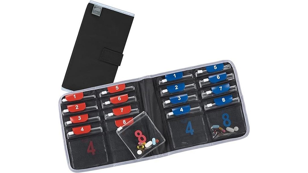 portable daily pill organizer