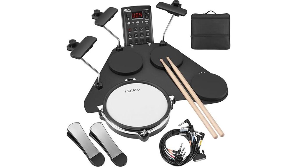 portable electronic drum set