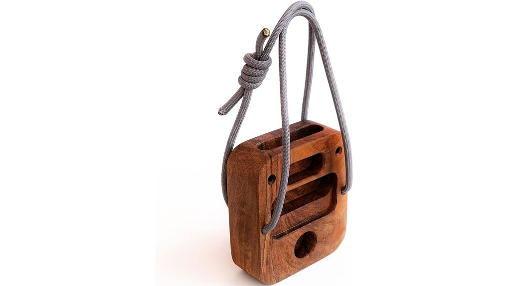portable hardwood climbing hangboard