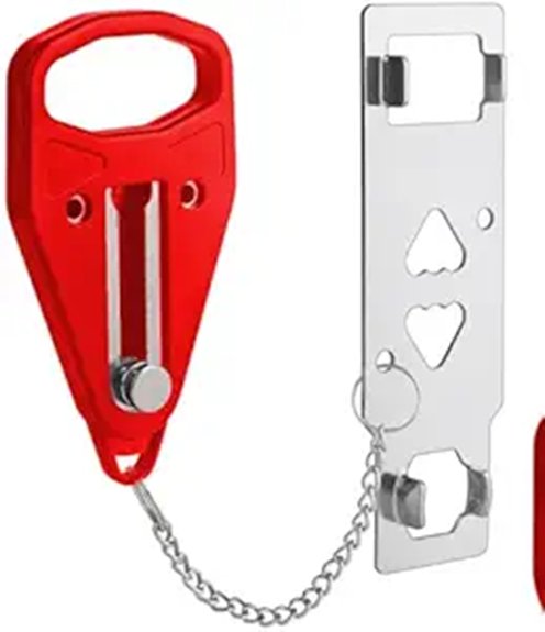 portable inward swing door lock