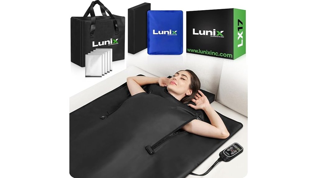 portable jet black infrared sauna blanket