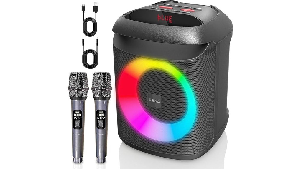 portable karaoke pa speaker system
