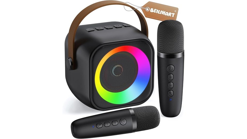 portable karaoke speaker with mics
