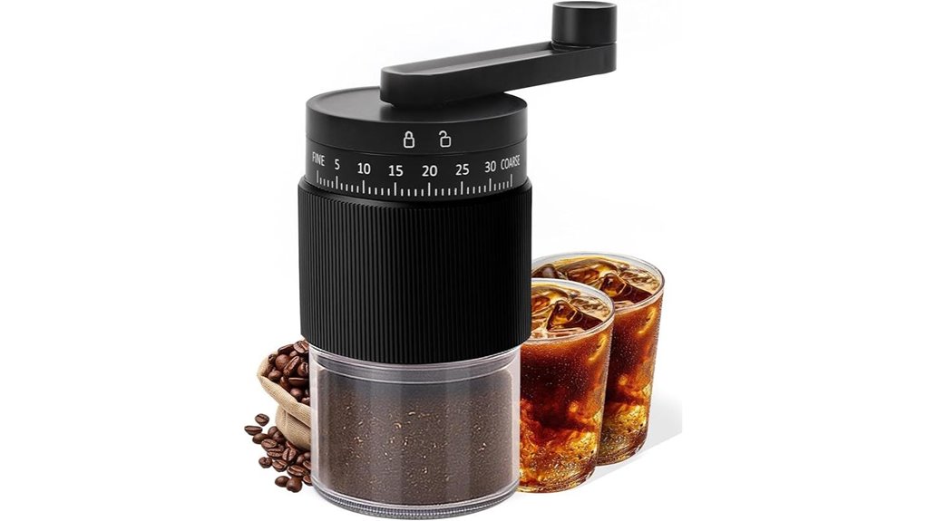 portable manual ceramic burr grinder