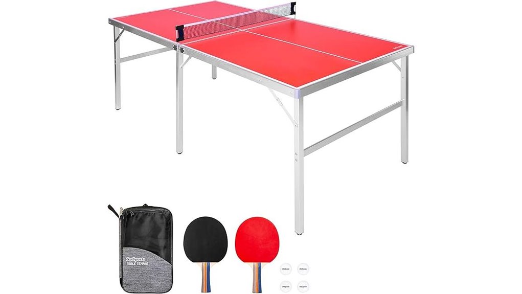 portable mid size table tennis set