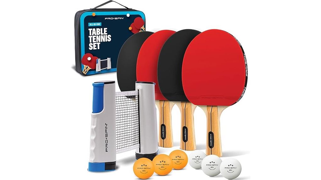 portable retractable table tennis set