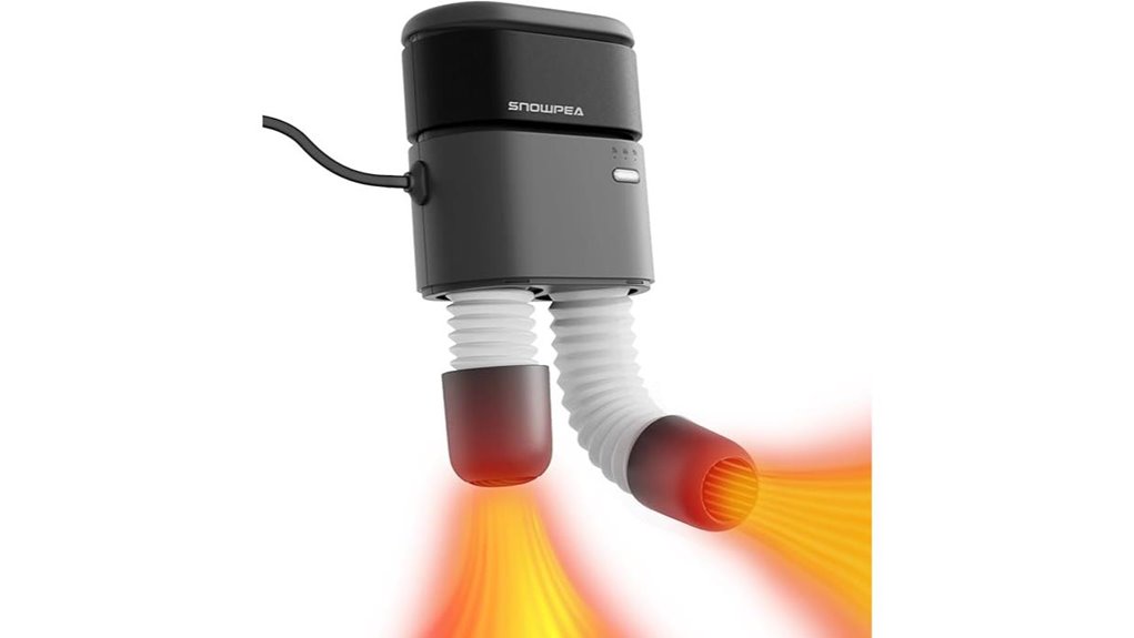 portable ski boot dryer with timer
