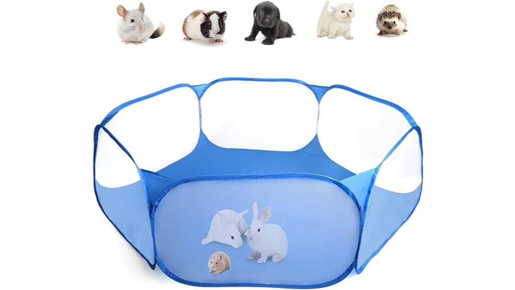 portable small animal playpen with mat