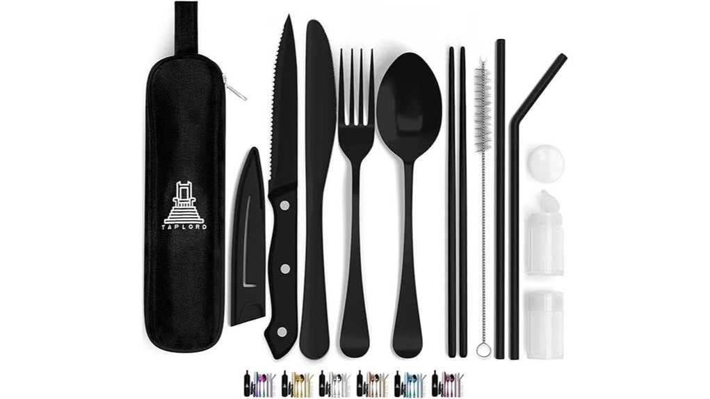 portable stainless steel travel silverware