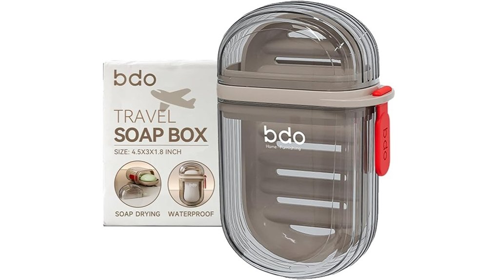 portable transparent black soapcase