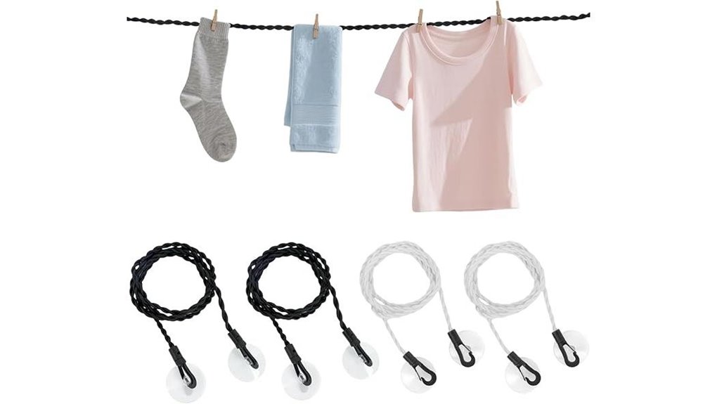 portable travel clothesline with hooks