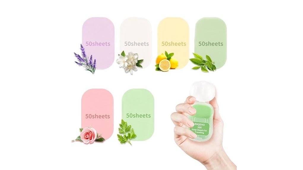 portable travel soap sheets pack