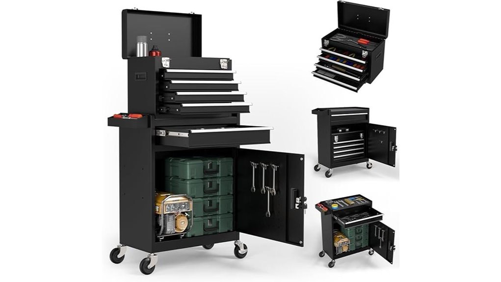 portable two piece rolling toolbox