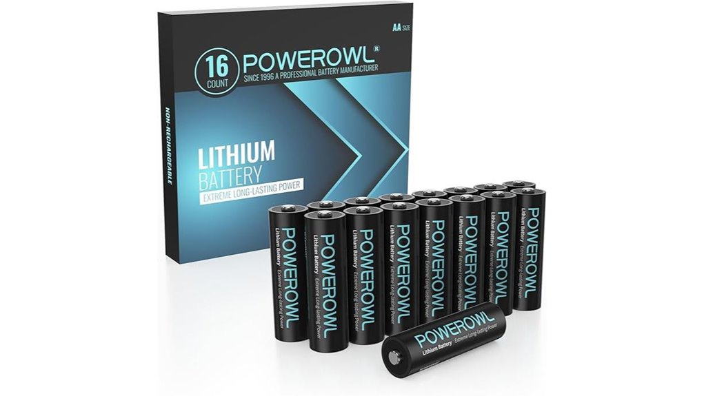 powerowl 16 pack aa batteries