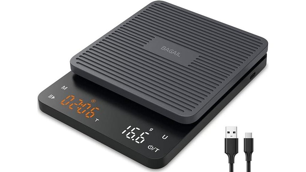 precision coffee scale with timer