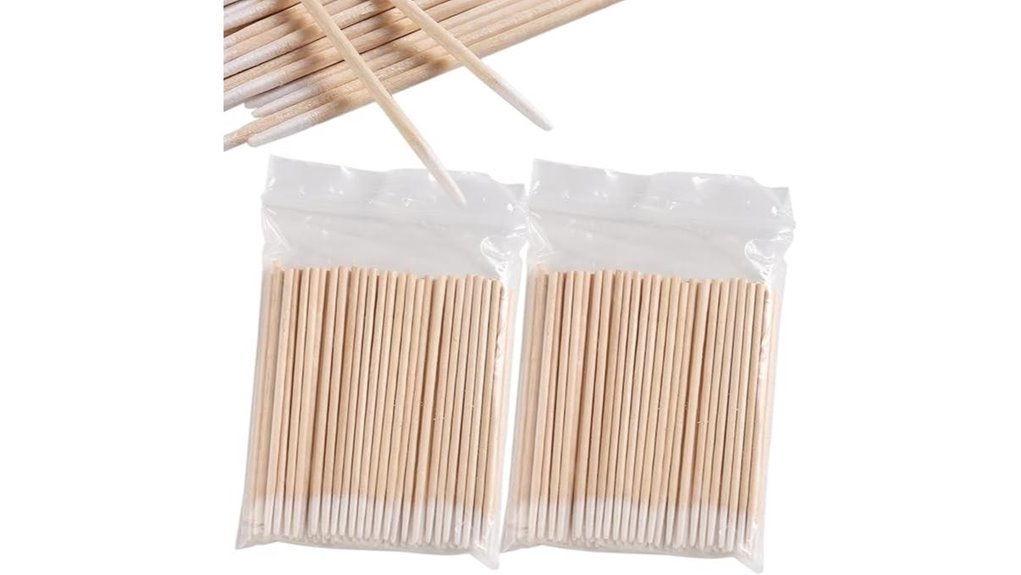 precision wooden makeup cotton swabs