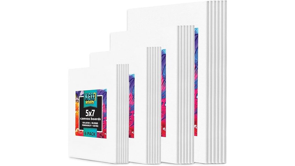 premium 24 pack cotton canvas boards