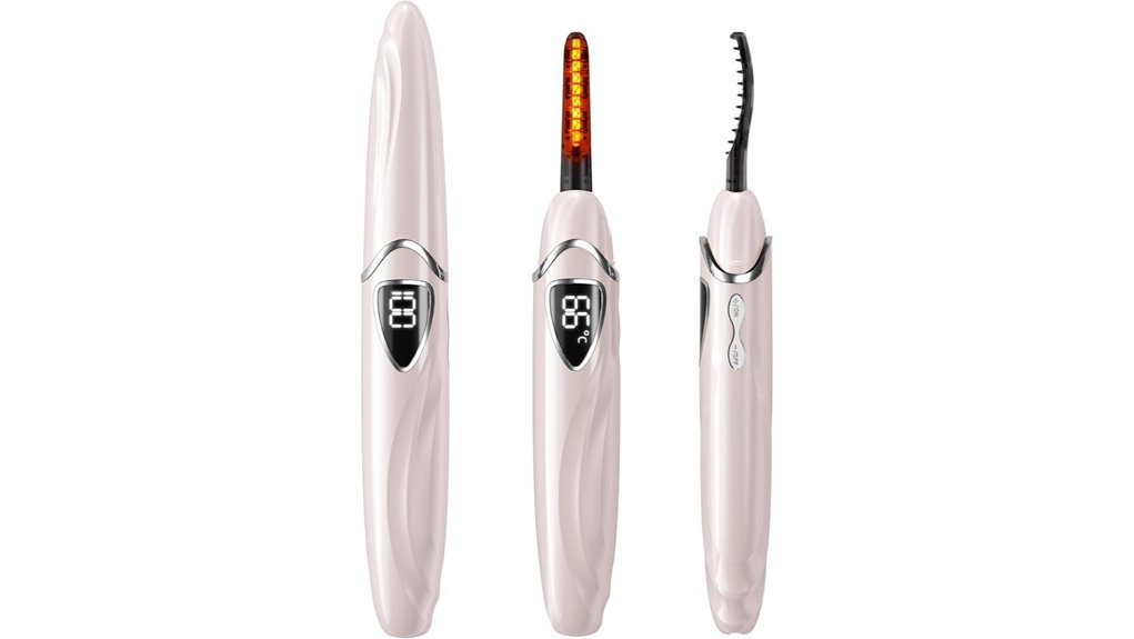 primrose pink silver heated eyelash curler