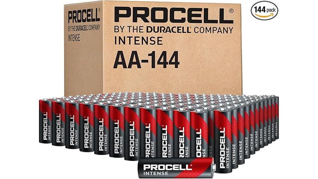 procell 144 pack aa alkaline batteries