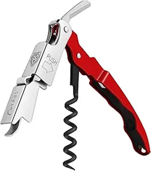 professional red waiter corkscrew
