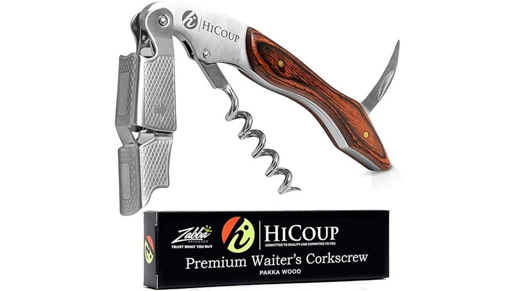 professional wine opener with foil cutter