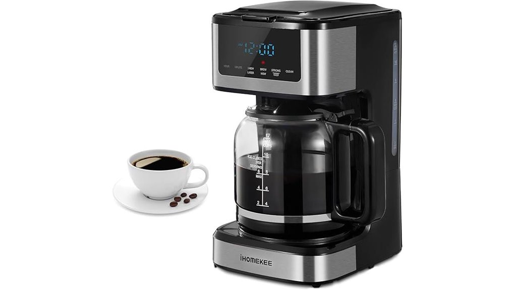 programmable 12 cup black stainless