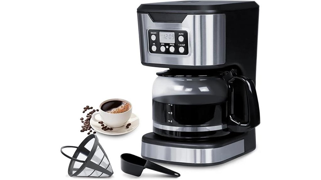 programmable 12 cup stainless coffee