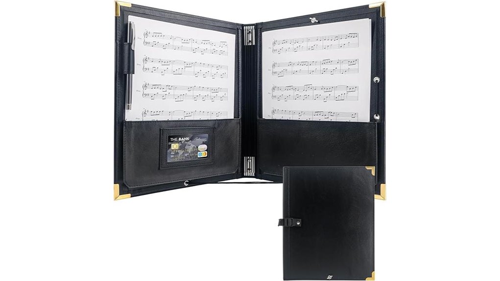 pu leather music folder