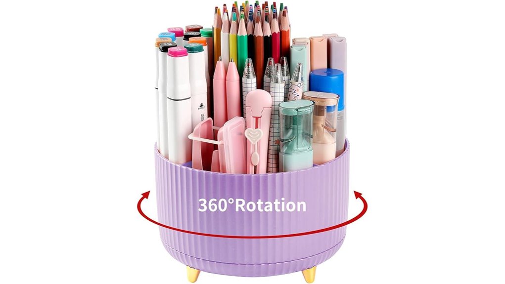 purple 5 slot rotating organizer