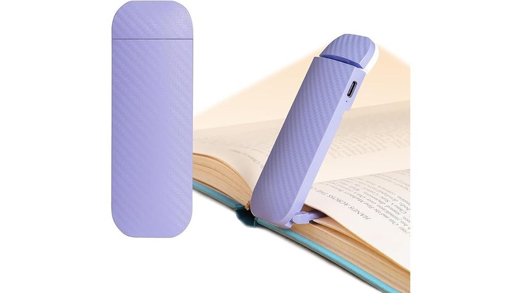 purple rechargeable clip on reading light