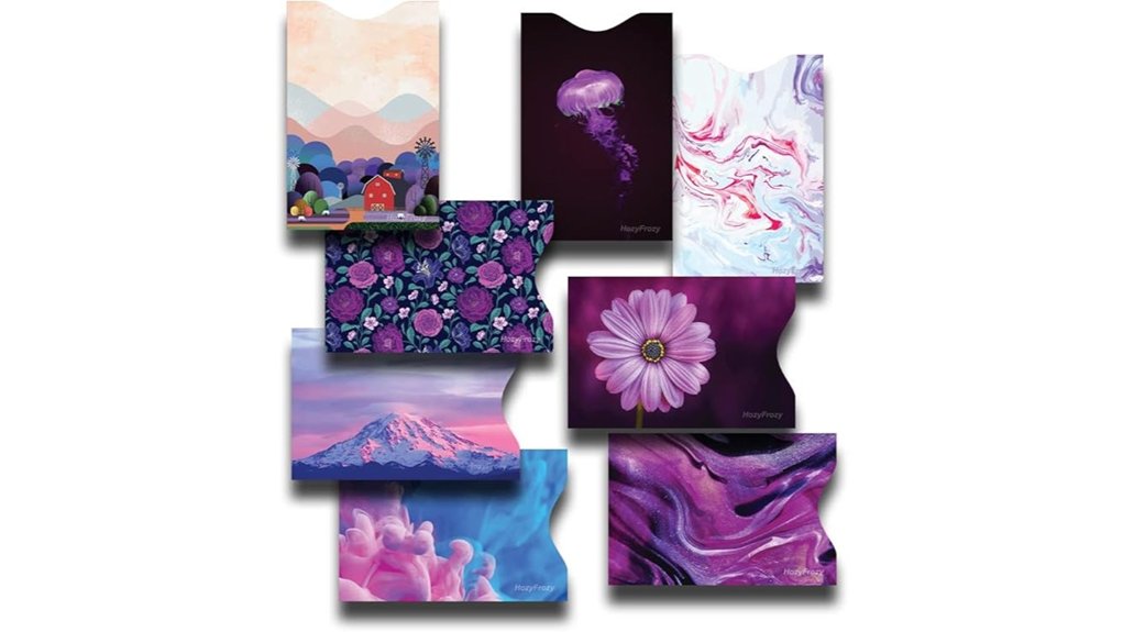 purple rfid blocking sleeves