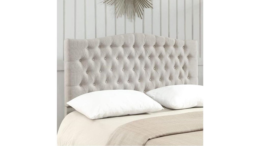 queen full tufted linen headboard