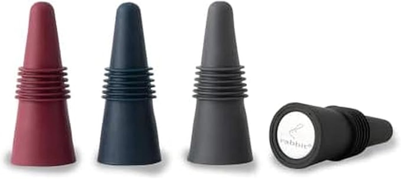 rabbit multicolor wine stoppers