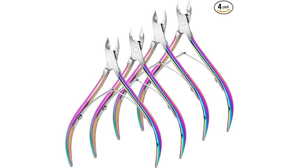 rainbow stainless steel cuticle nippers