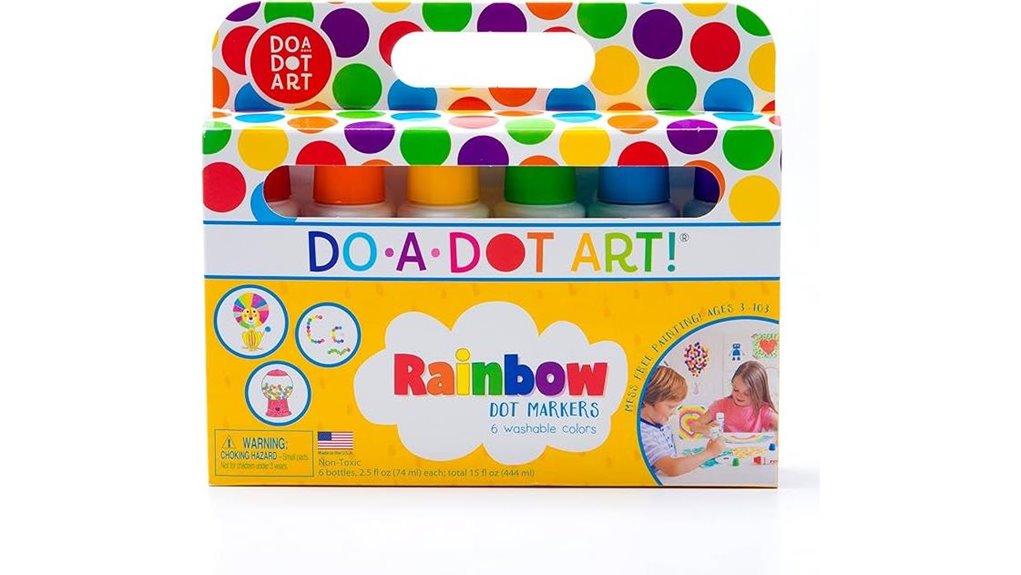 rainbow washable dot markers