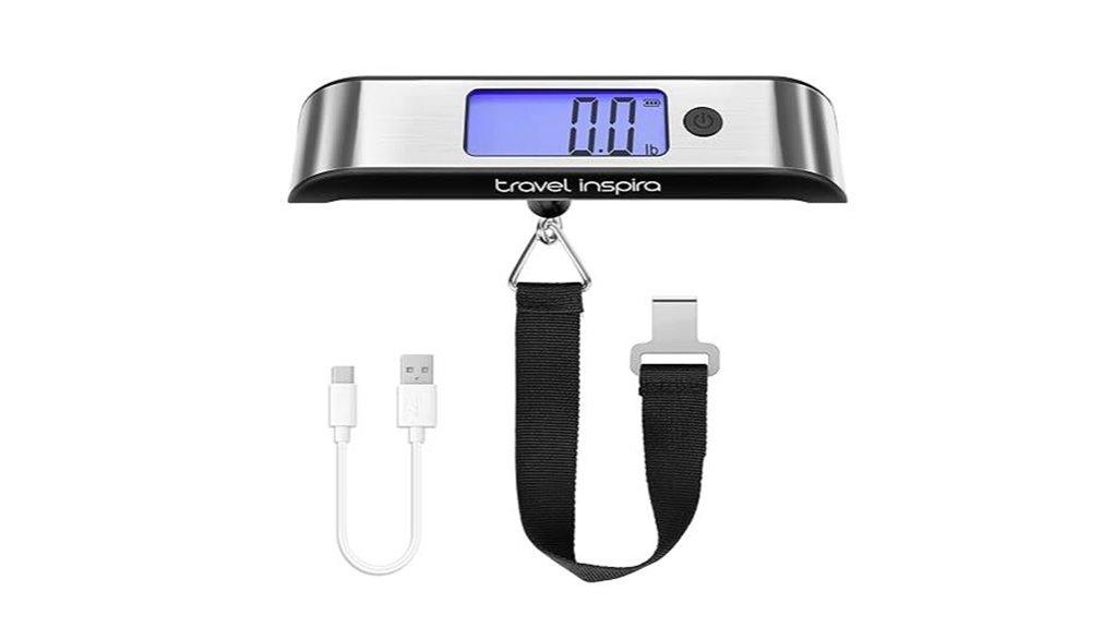 rechargeable 110lb digital luggage scale