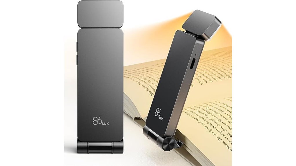 rechargeable ashen clip on booklight