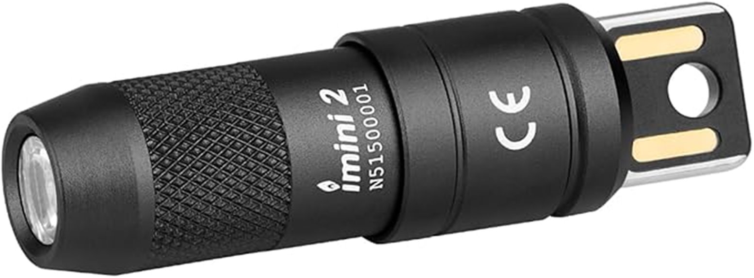 rechargeable black keychain flashlight