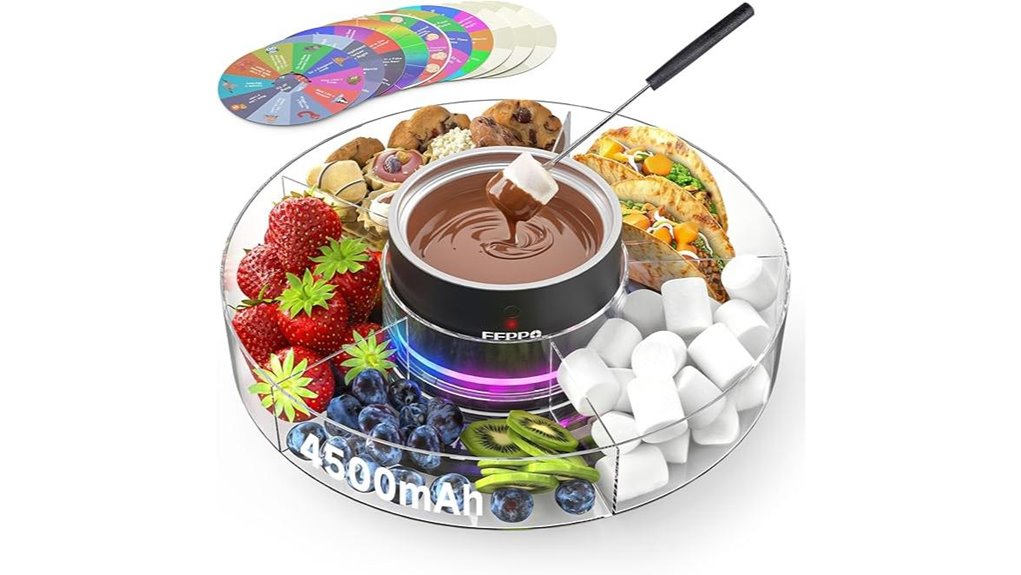 rechargeable cordless electric fondue
