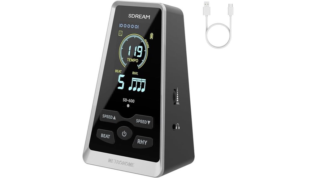 rechargeable digital metronome device